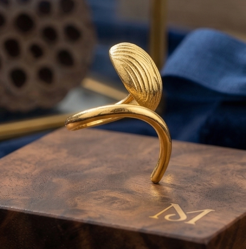 Gold Leaf Adjustable Ring