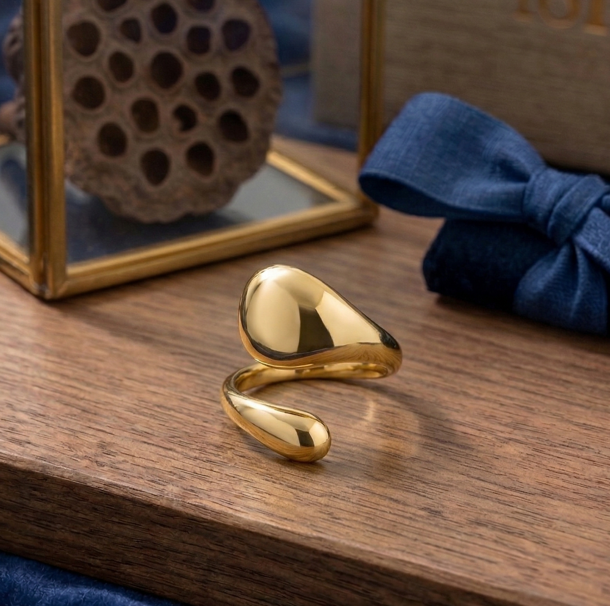 Gold Minimal Wrap Adjustable Ring