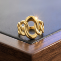 Gold Chain Link Statement Ring