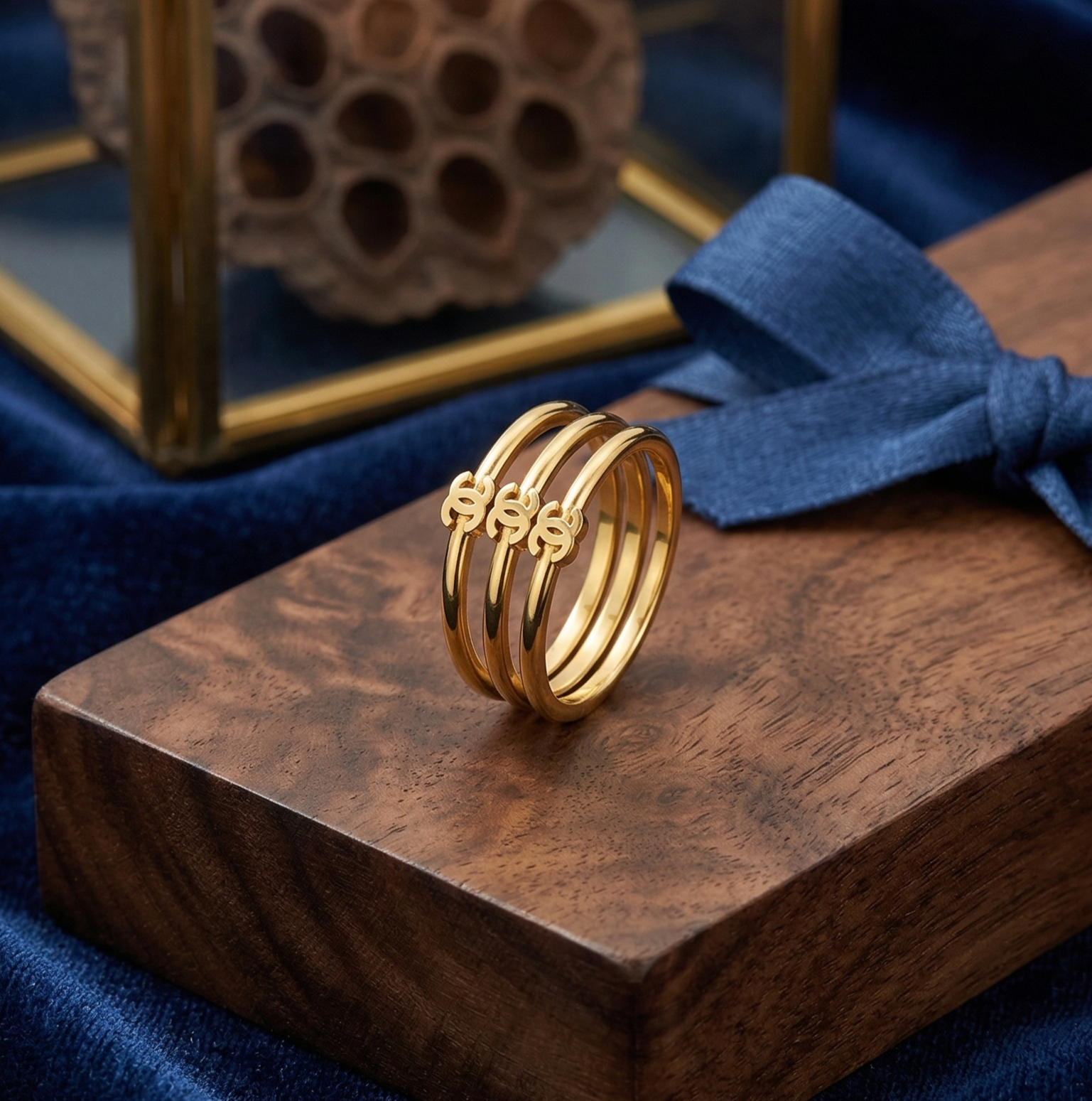 Gold Multi-Band Dollar Ring