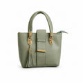 Sage Tassel Tote Handbag