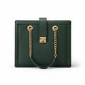 Emerald Luxe Chain Tote Bag