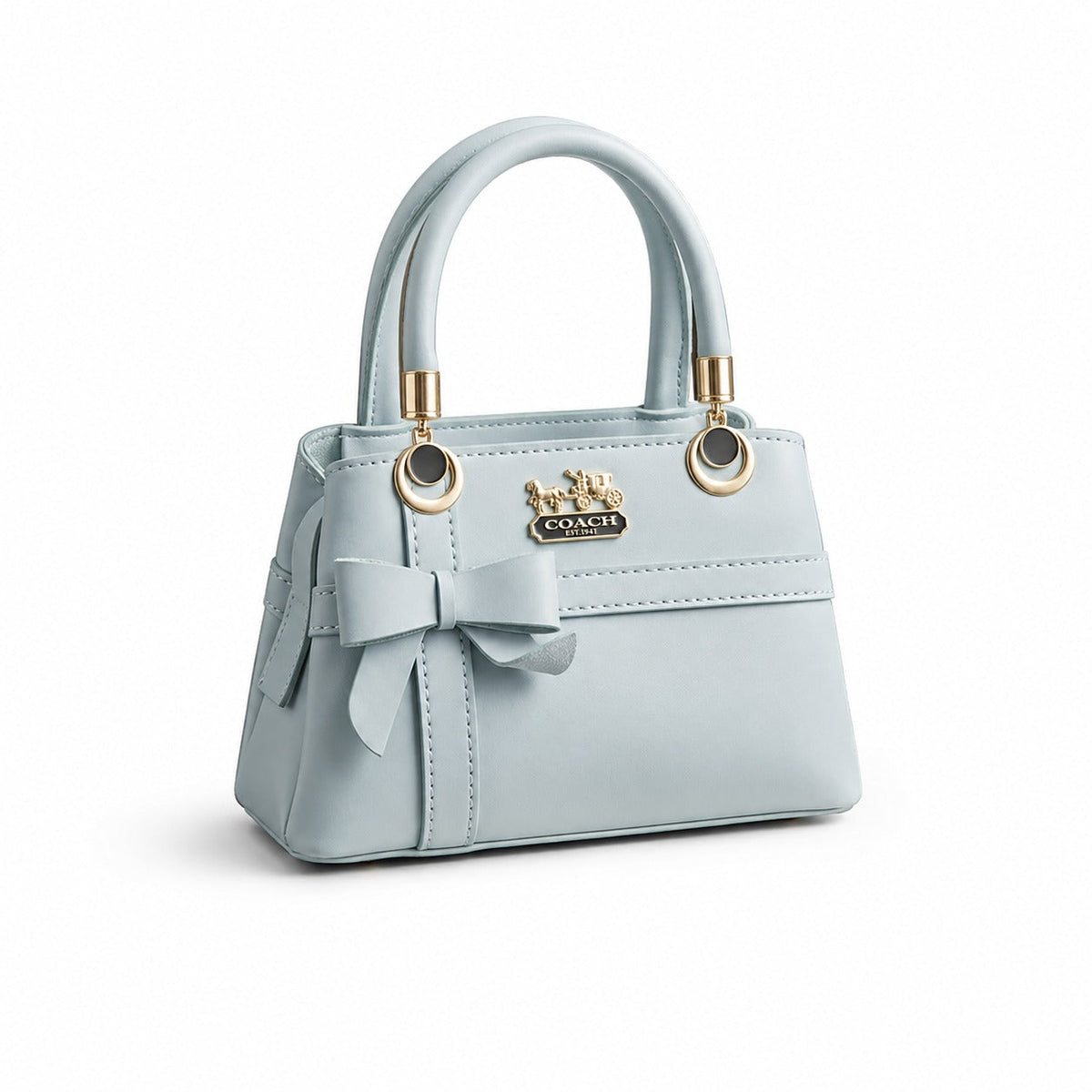 Powder Blue Bow Handbag