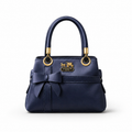 Navy Bow Charm Handbag
