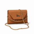 Camel Luxe Chain Shoulder Bag