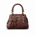 Mocha Bow Charm Handbag