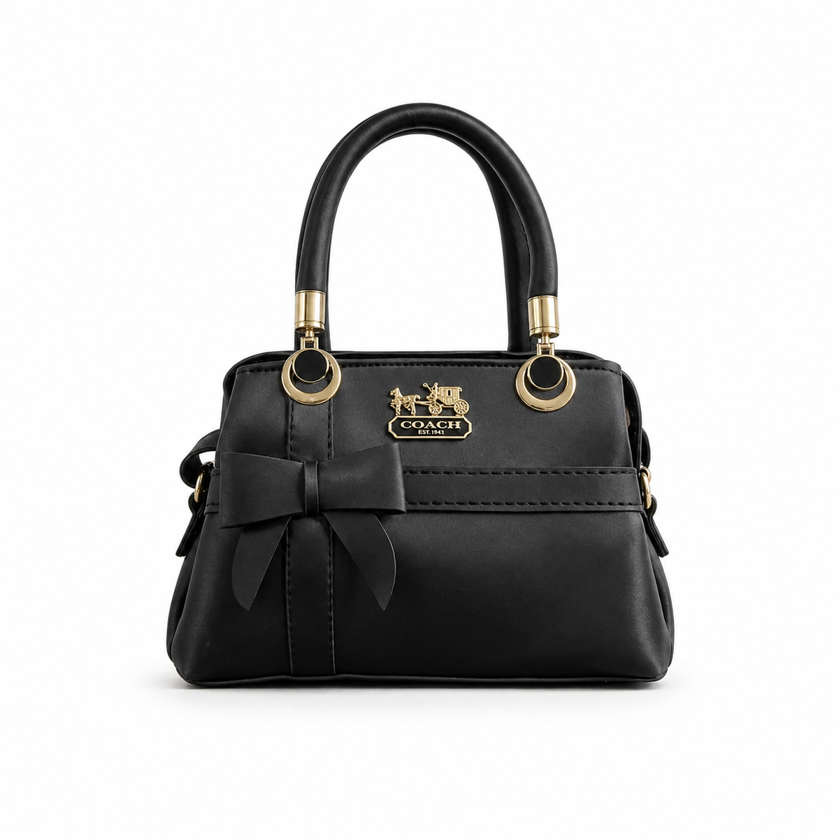 Black Mini Handbag with Bow Detail