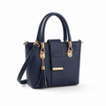 Navy Tassel Tote Handbag