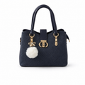 Navy Charm Tote Handbag